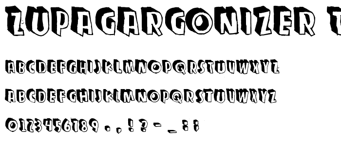Zupagargonizer T font